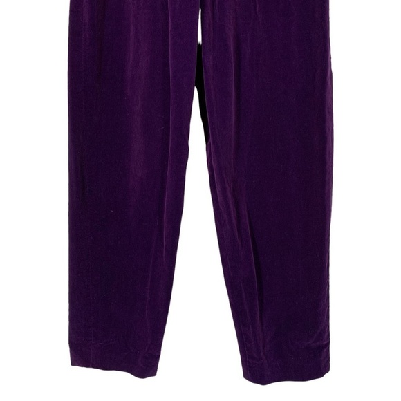 Vintage 80s High waist Velvet Pants Size S/M - Picture 4 of 7